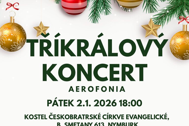 Zveme Vás: Tříkrálový koncert Aerofonia